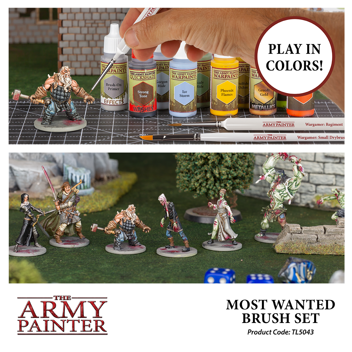 Most Wanted Brush Set demonstrating complete toolkit for miniature painters