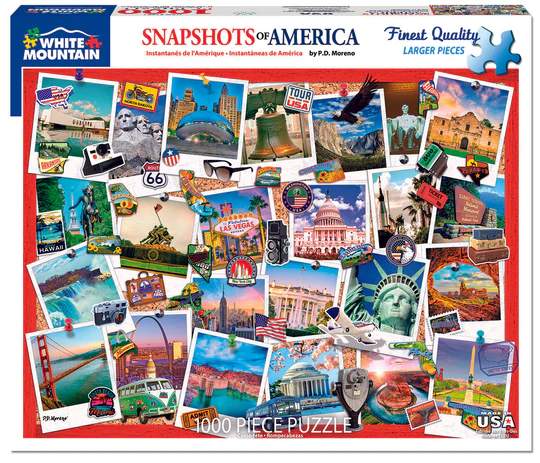 Snapshots of America - 1000 Piece Jigsaw Puzzle White Mountain