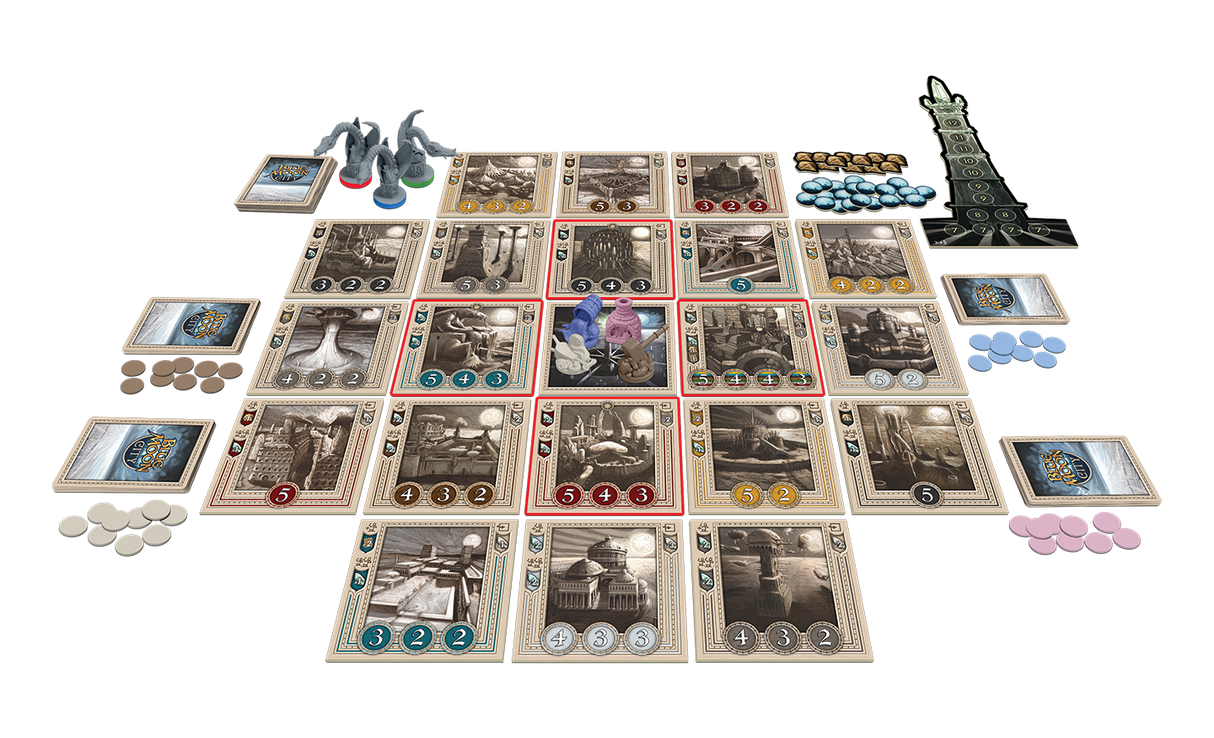 Blue Moon City board game box and components