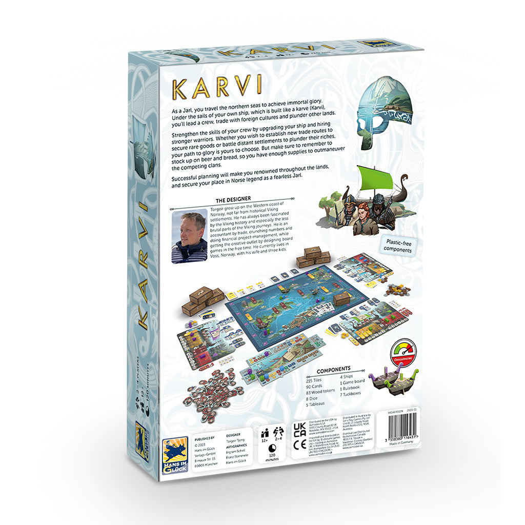 Karvi detailed game back of box details