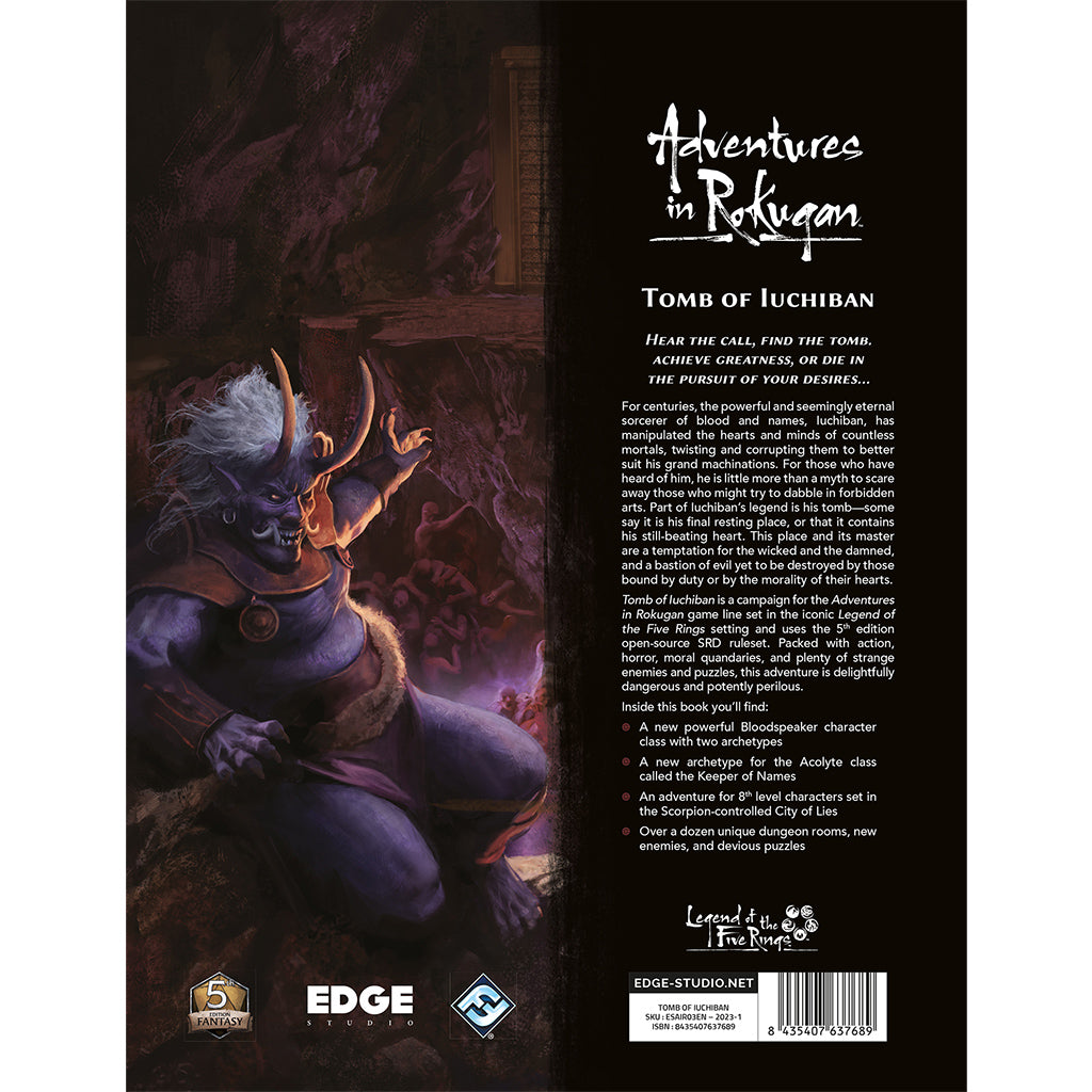 L5R RPG: Adventures in Rokugan: Tomb of Iuchiban Legend of the Five Rings