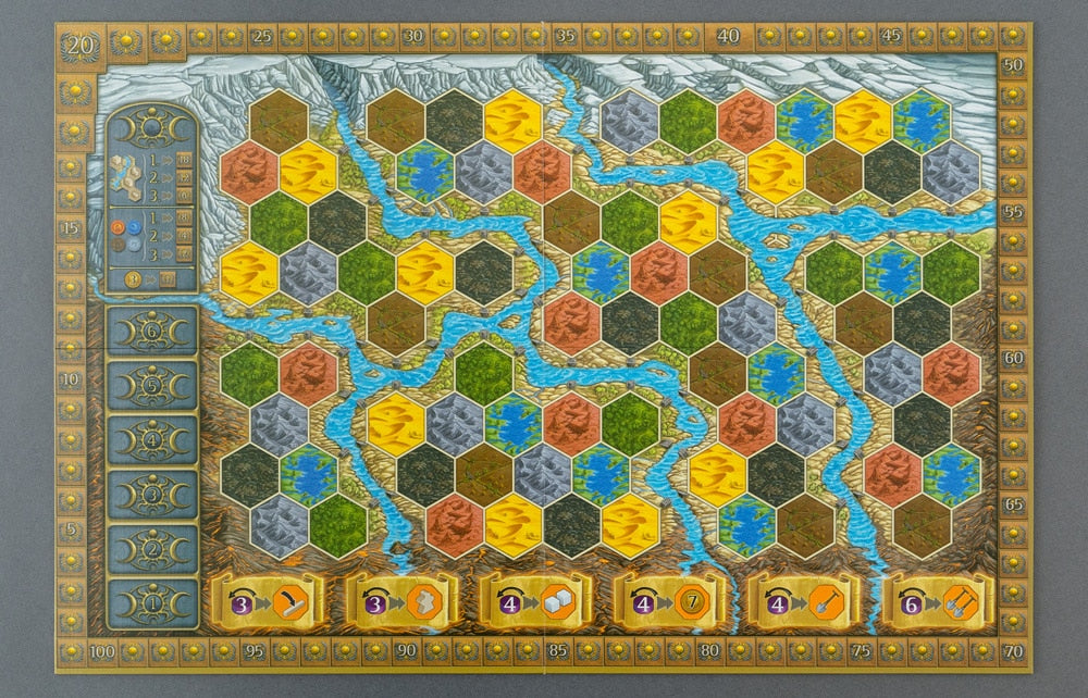 Terra Mystica: Fire and Ice Expansion faction boards and components