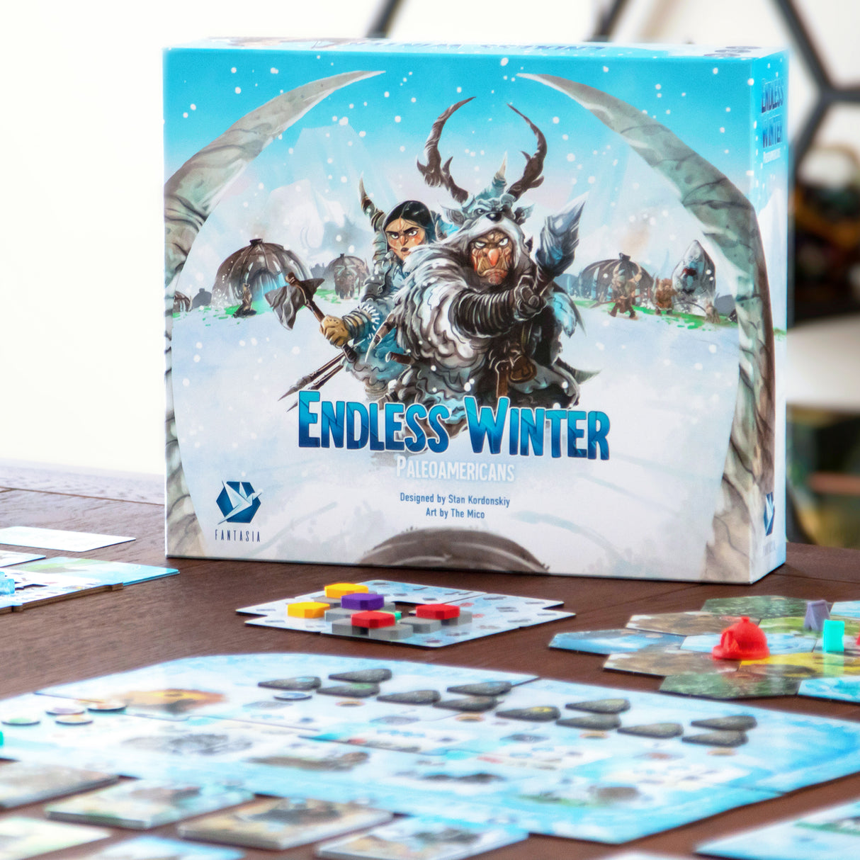 Endless Winter: Paleoamericans gameplay setup with Ice Age map