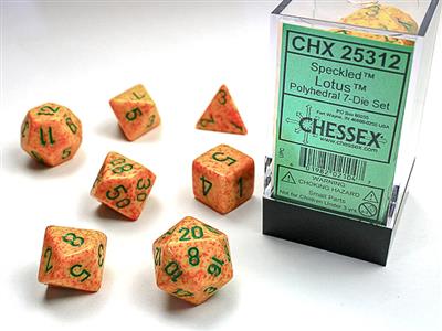 Chessex - Speckled Polyhedral Lotus 7-die set