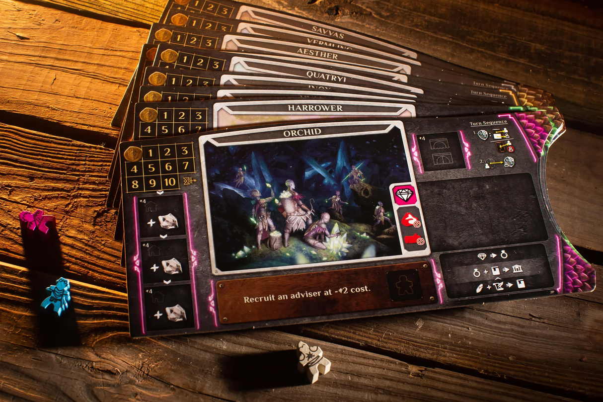 Gloomhaven: Founders of Gloomhaven detailed game pieces and resource cards