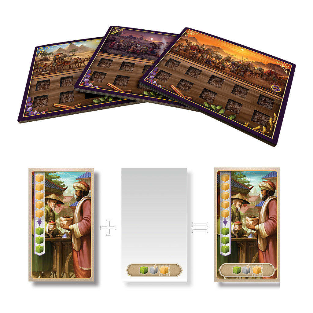 Century Big Box game components and spice cubes