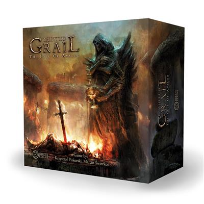 Tainted Grail Fall of Avalon complete game setup with miniatures