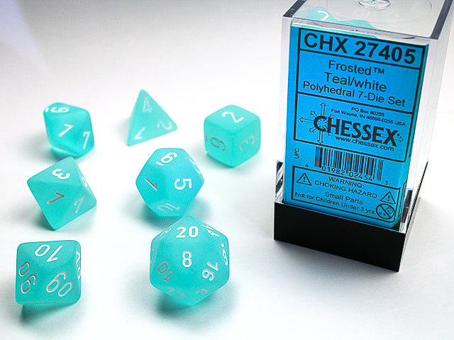 Chessex - Frosted Polyhedral Teal/White