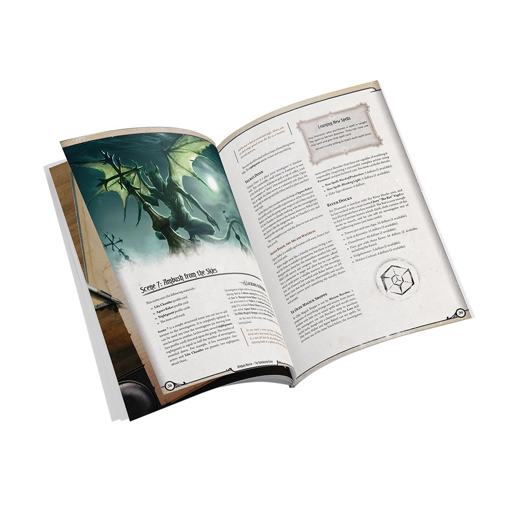 Arkham Horror RPG Starter Set - Hungering Abyss RPG box contents and components