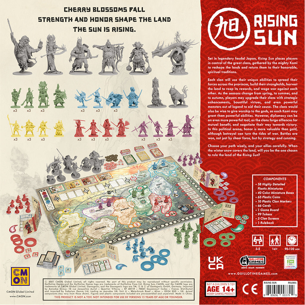 Rising Sun box contents and components