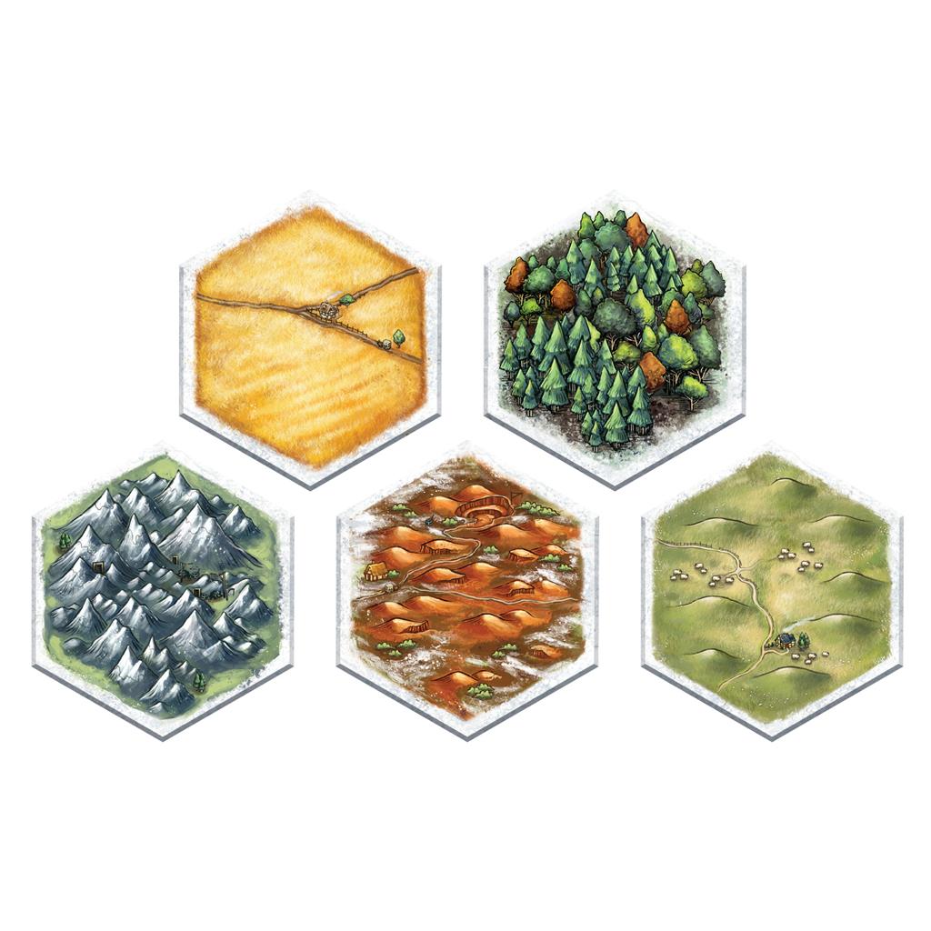 Catan A Game of Thrones 5-6 Player detailed components including Great House cards and expansion gameplay elements