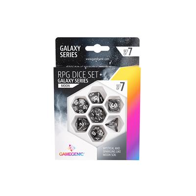 RPG Dice Set Galaxy Series - Moon Set of 7 RPG | Elderwoods