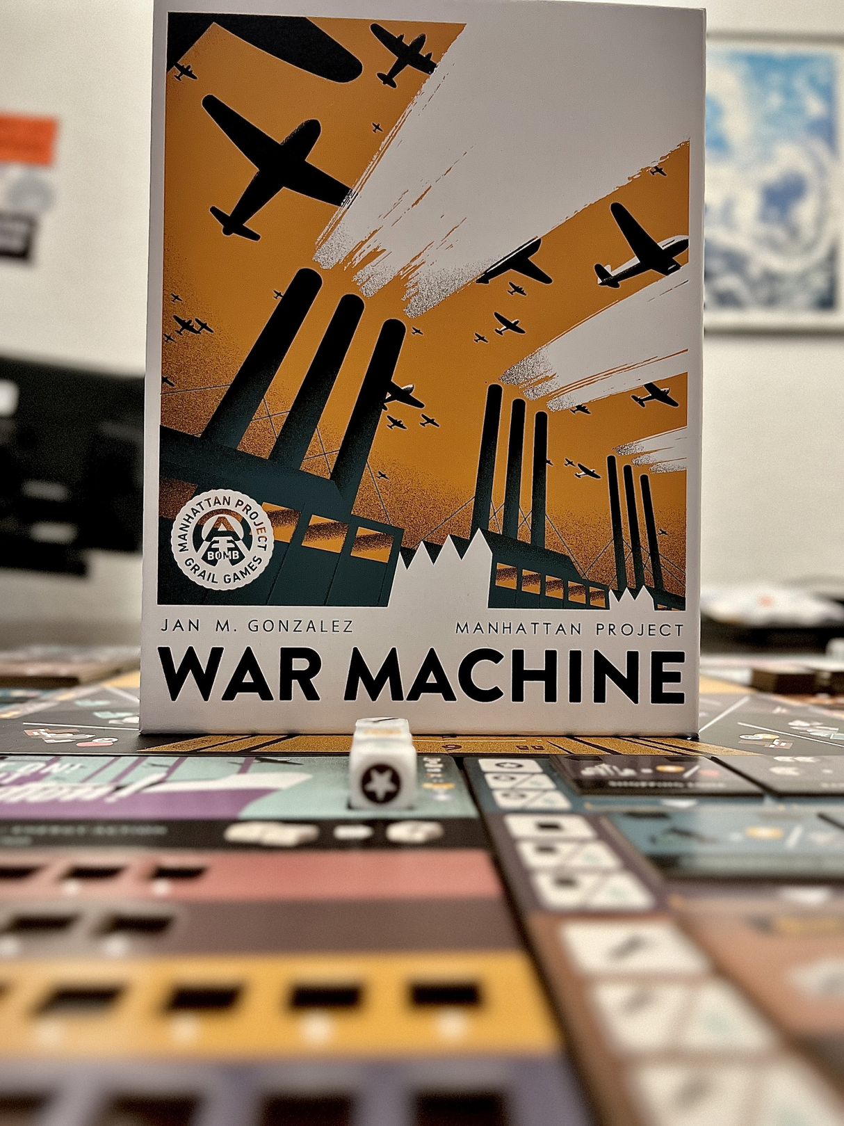 Manhattan Project: War Machine board game gameplay setup