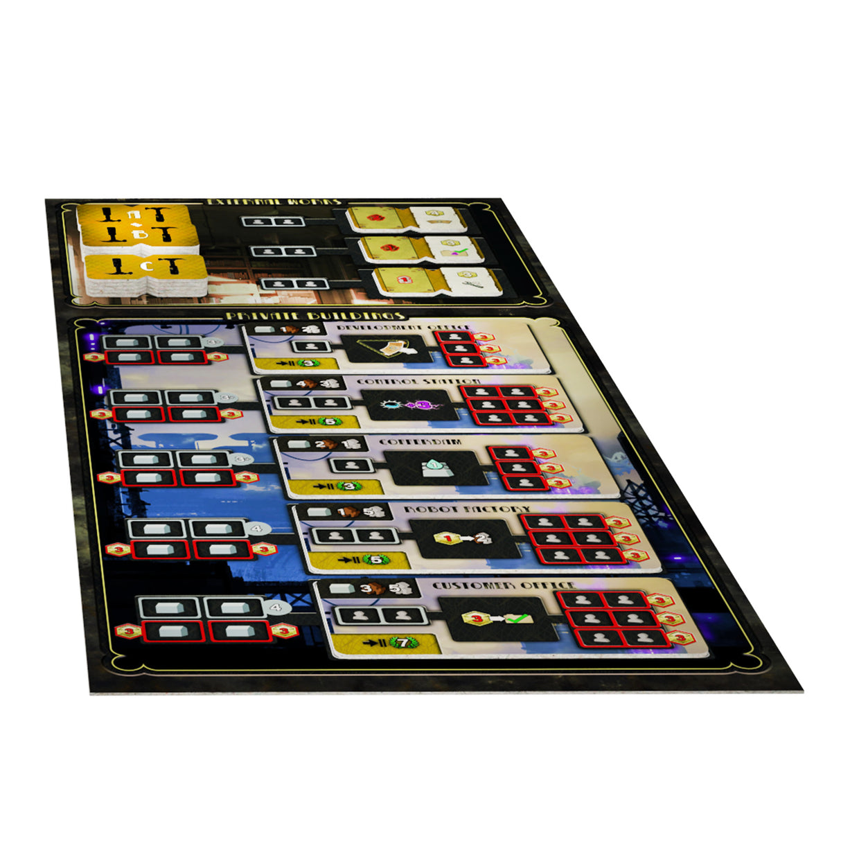 Barrage Leeghwater Project expansion components and player pieces