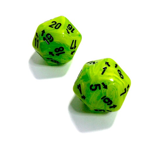Vortex Countup & Down D20 Multiple Colors