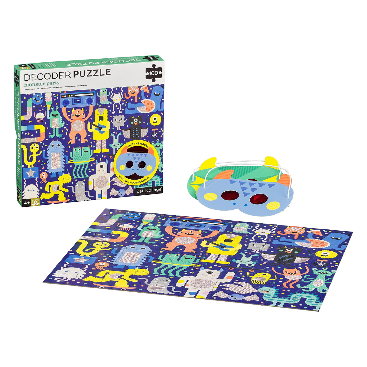 Monster Party - 100 piece Decoder Puzzle Petit Collage