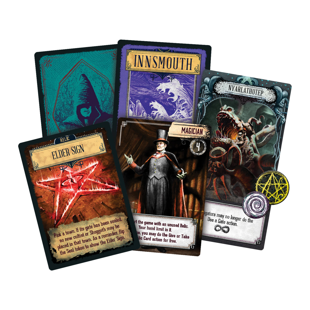 Pandemic: Reign of Cthulhu cultist miniatures and game board