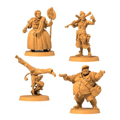 Zombicide: Rio Z Janeiro game components and survivor miniatures