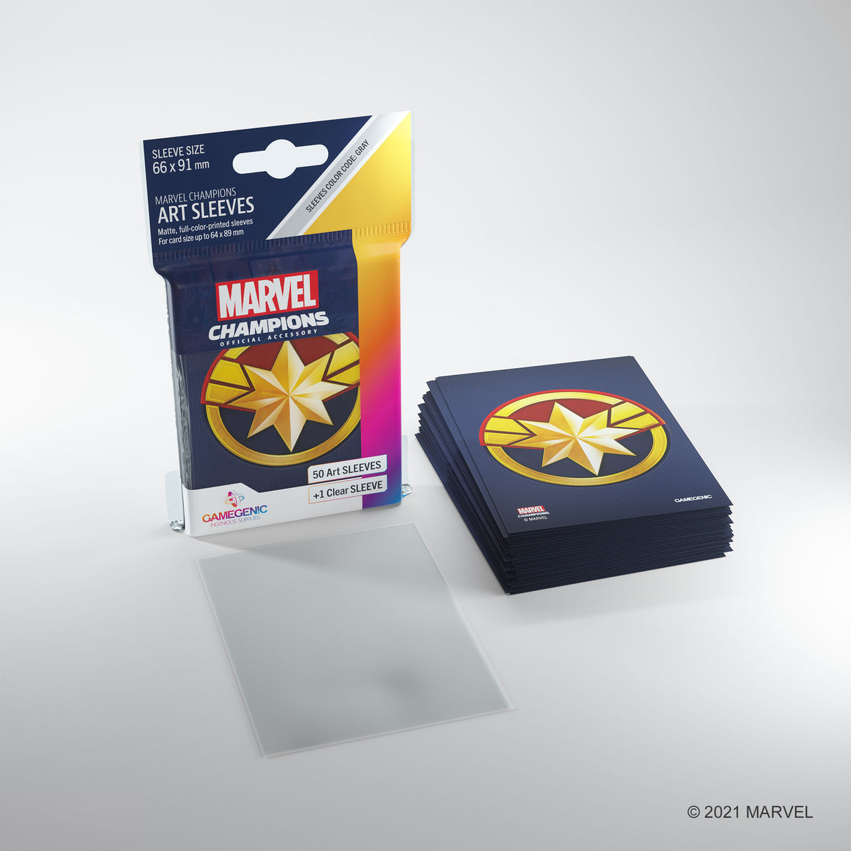 Marvel Champions Art Sleeves: Captain Marvel