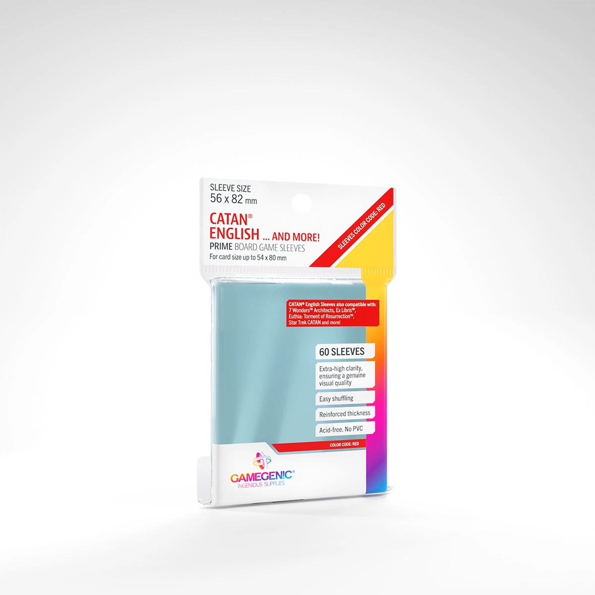 Gamegenic: Prime Sleeves Catan (56 x 82 mm) code: Red