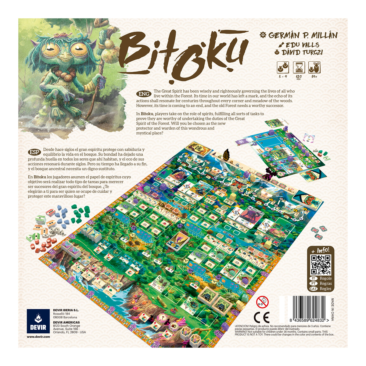 Bitoku gameplay setup with action selection