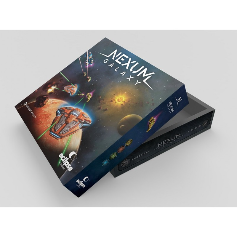 Nexum Galaxy board game box and components