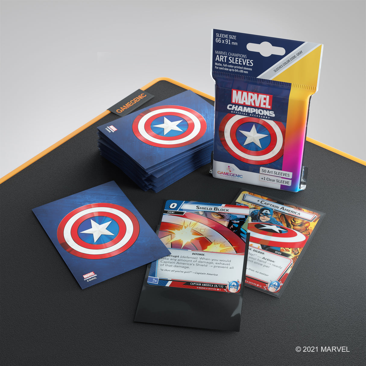 Marvel Champions Art Sleeves: Captain America