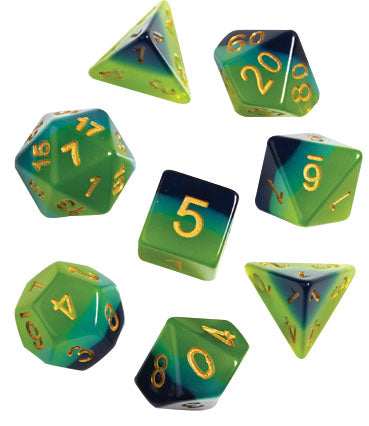 Sirius Dice: RPG Dice Set (7): Green, Blue Translucent
