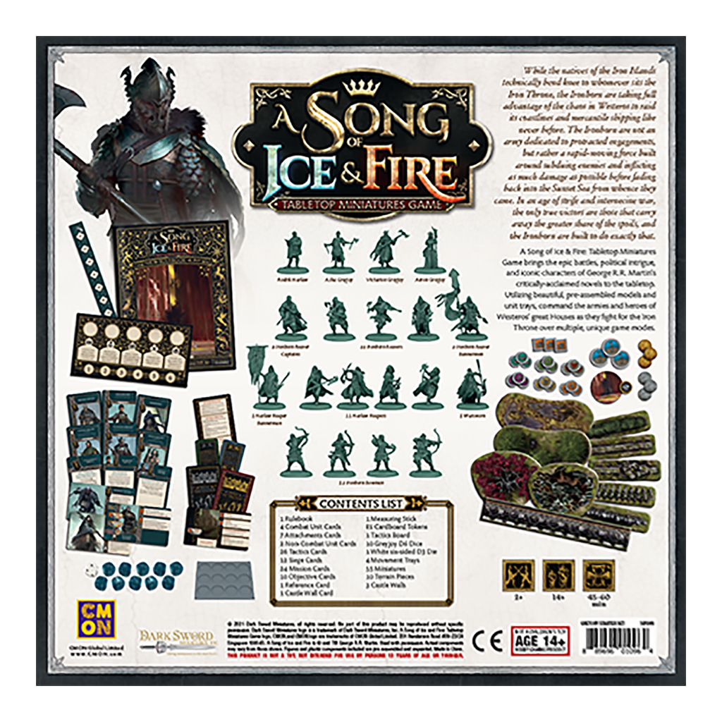 A Song of Ice & Fire: Greyjoy Starter Set game components