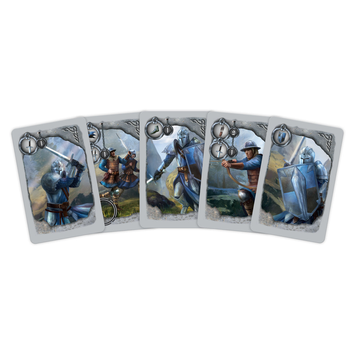 Drako: Knights and Trolls board game components and cards