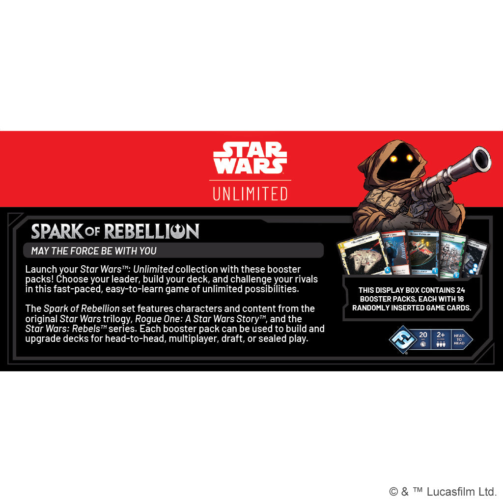 Star Wars Unlimited: Spark of Rebellion - Booster Display Box