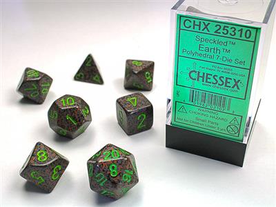 Chessex - Speckled Polyhedral Earth 7-die set