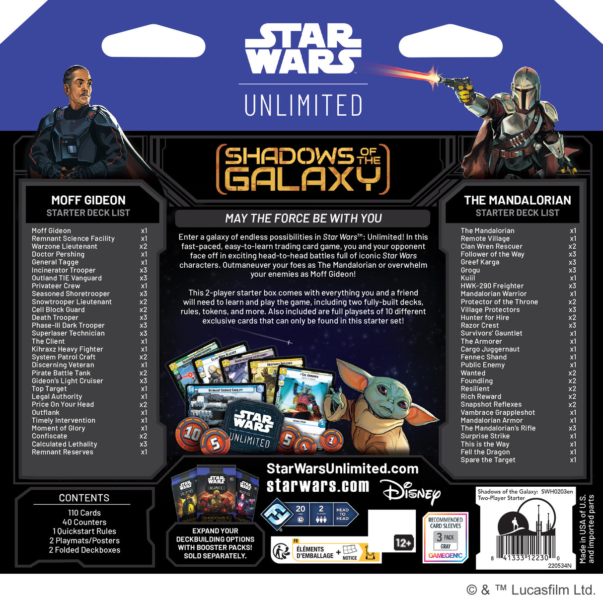 Star Wars Unlimited: Shadows of the Galaxy - Two-Player Starter