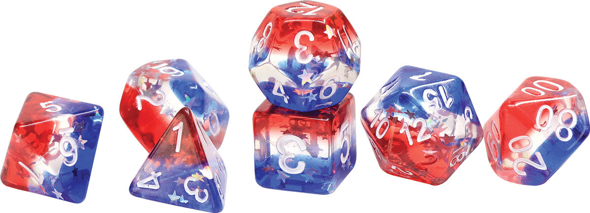 Sirius Dice: RPG Dice Set (7): Star Spangled Banner | Elderwoods