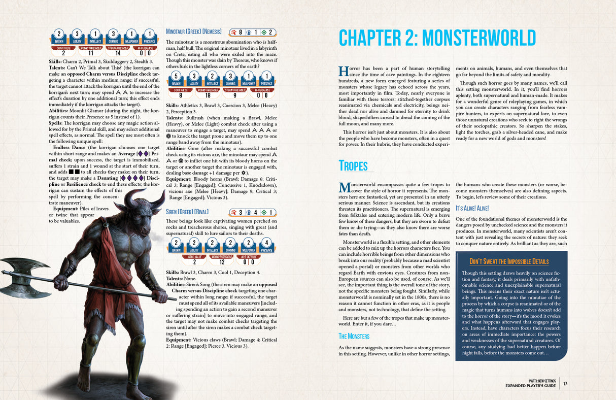 Genesys: Expanded Player's Guide RPG chapter 2 monsterworld
