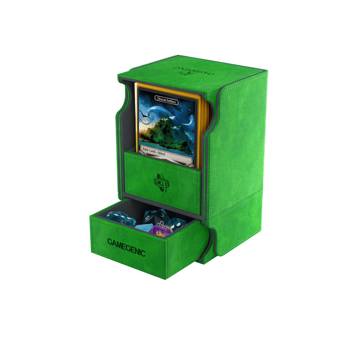 Gamegenic: Watchtower Deck Box 100plus Green magnetic closure