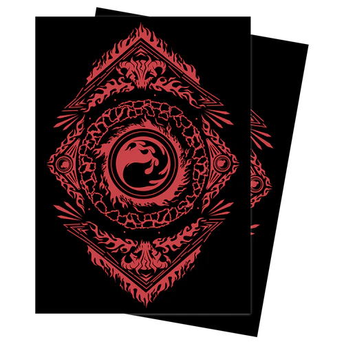 Ultra Pro Magic Mana Sleeves Mountain showing red mountain mana symbol design