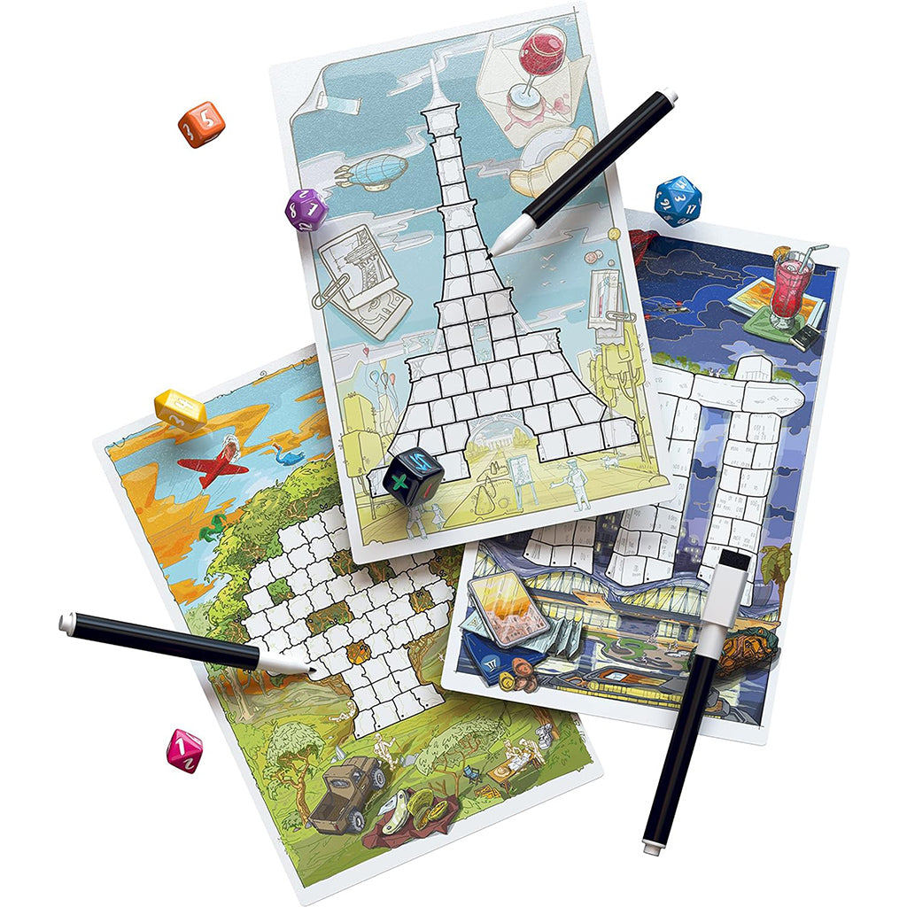 Roll to the Top board game detailed scoring sheets and dice combinations