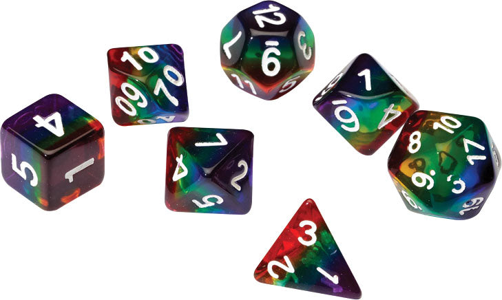 Sirius Dice: RPG Dice Set (7): Rainbow Translucent Resin