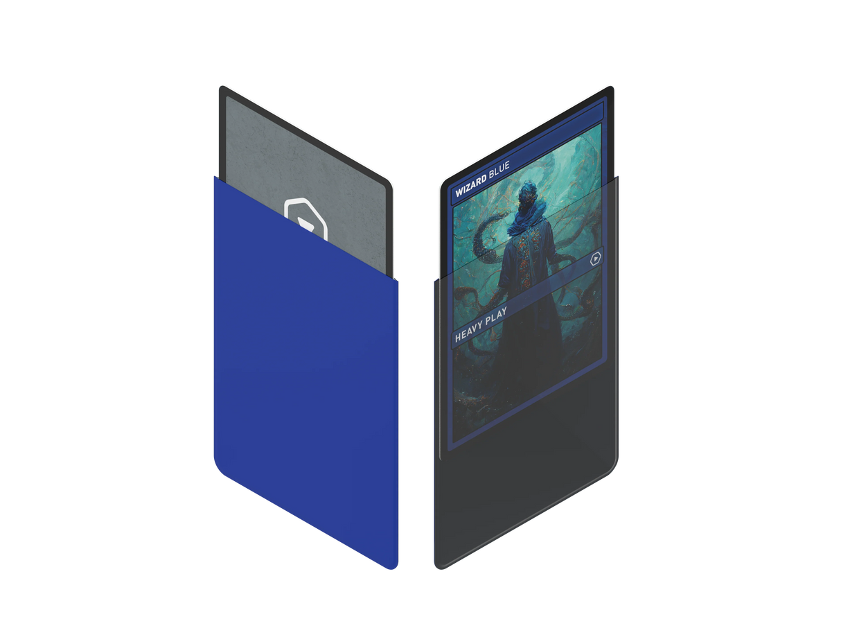 Heavy Play Curv Sleeves - Wizard Blue (100) displaying sleeve design and features