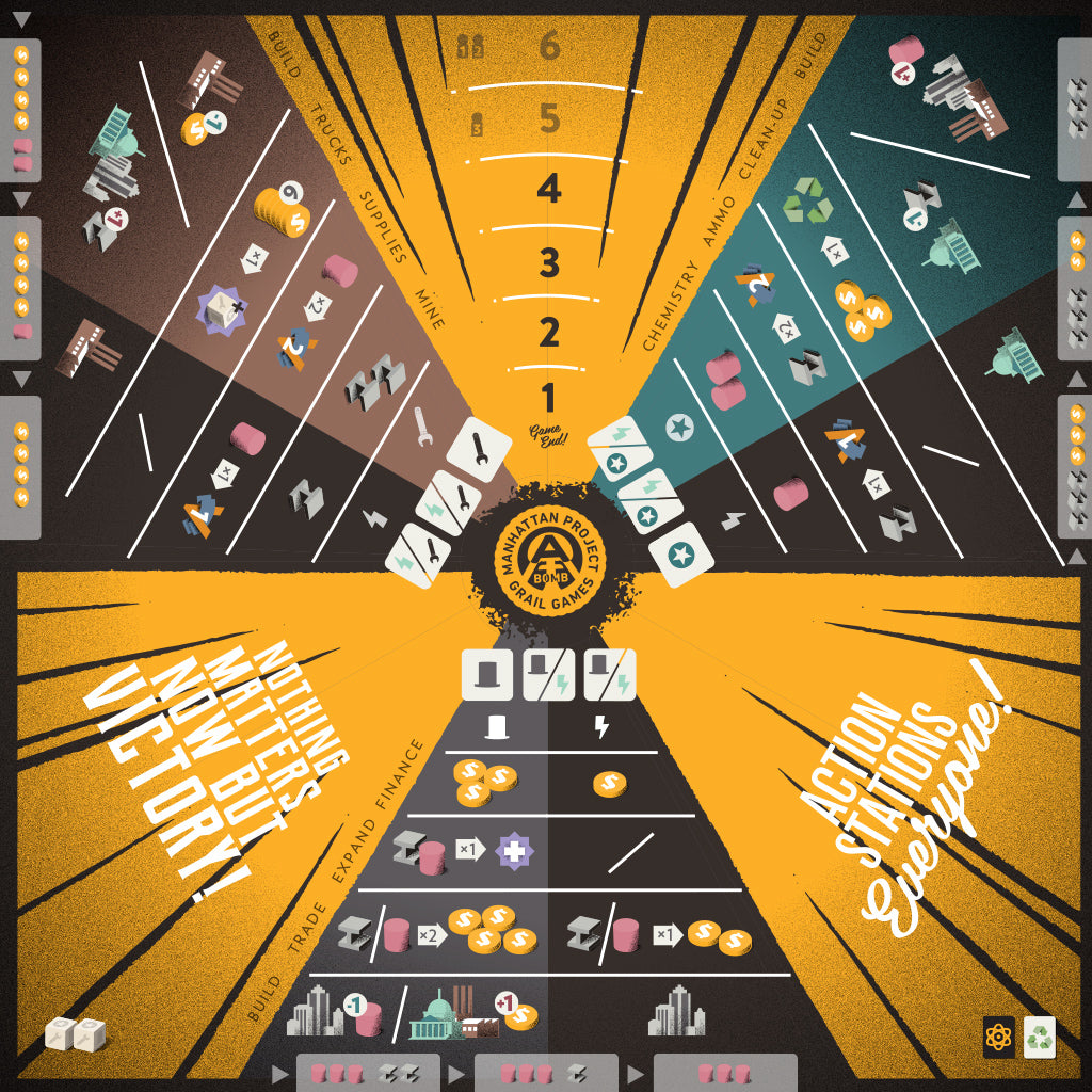 Manhattan Project: War Machine board game box and components