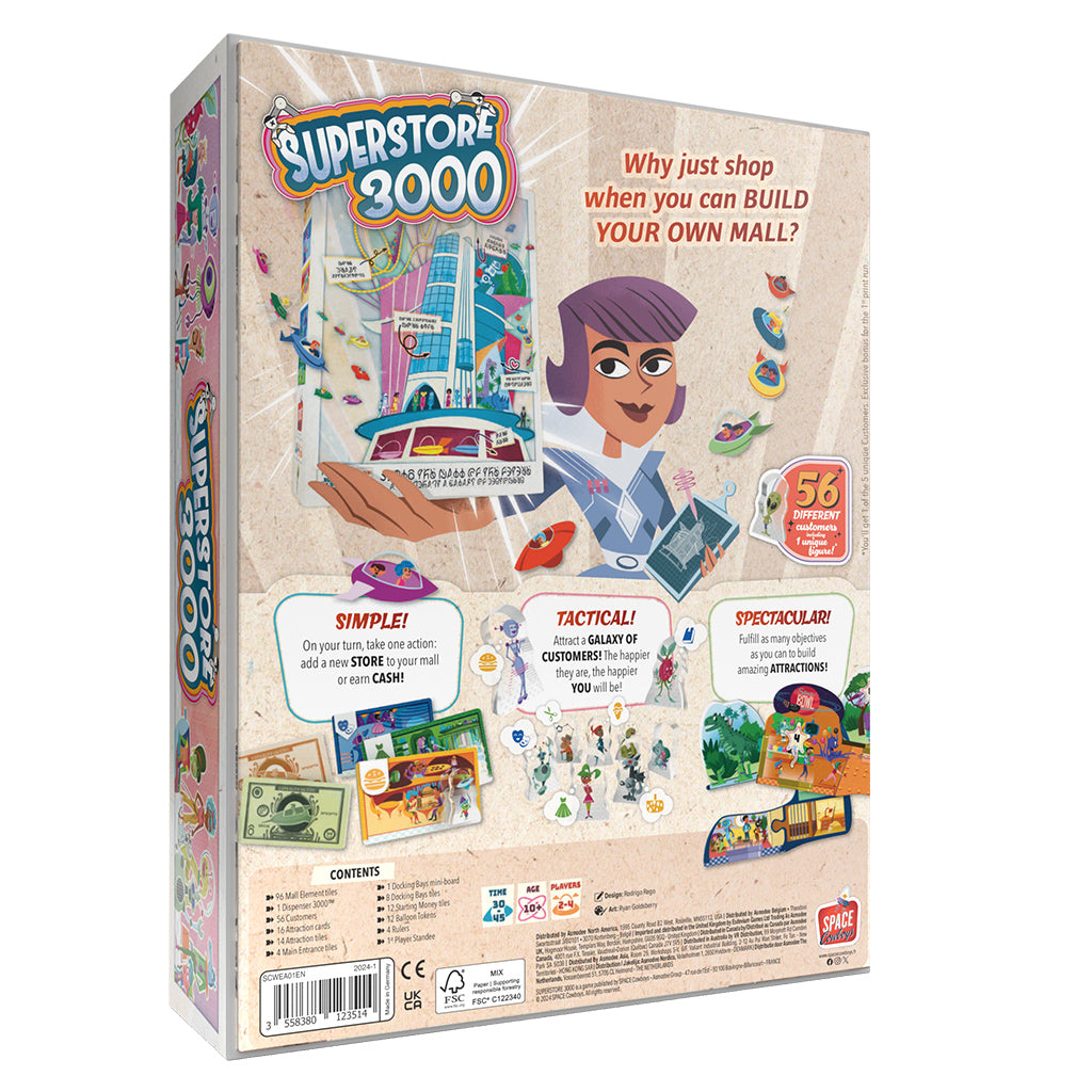 Superstore 3000 board game box back