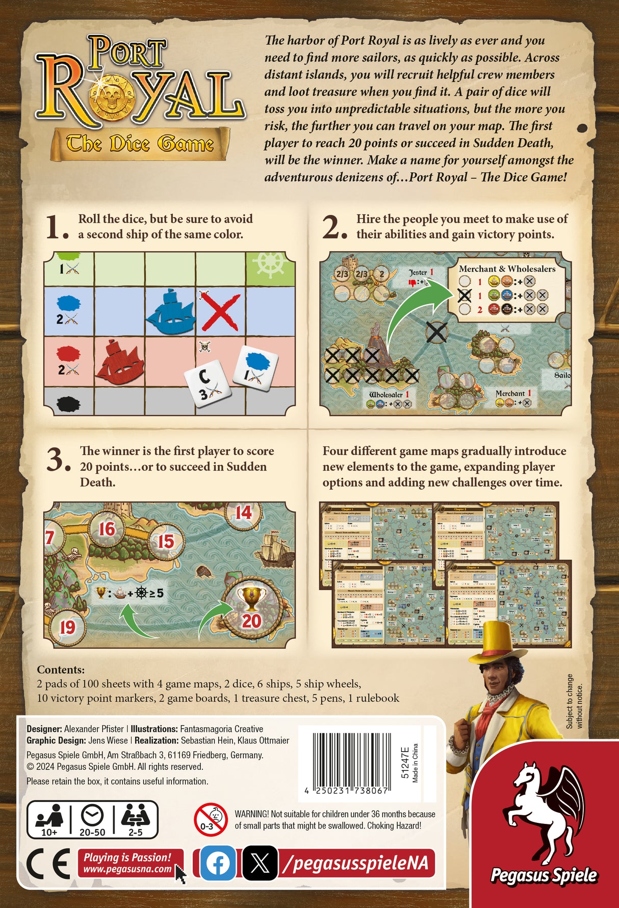 Port Royal: The Dice Game board game gameplay and scoring