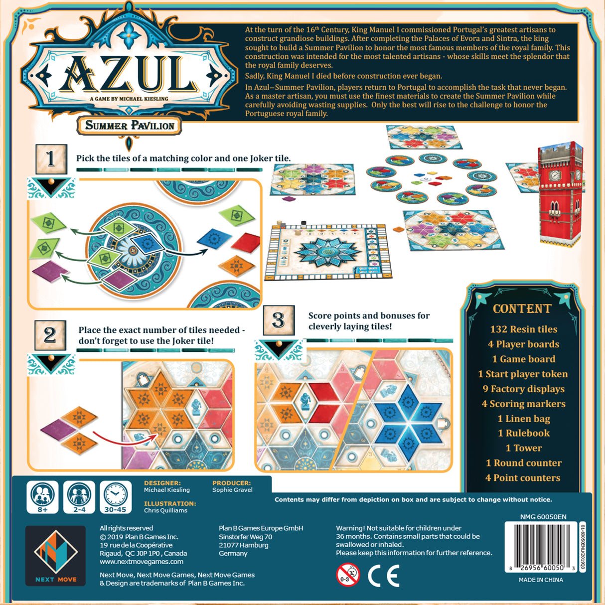 Azul: Summer Pavilion board game gameplay setup