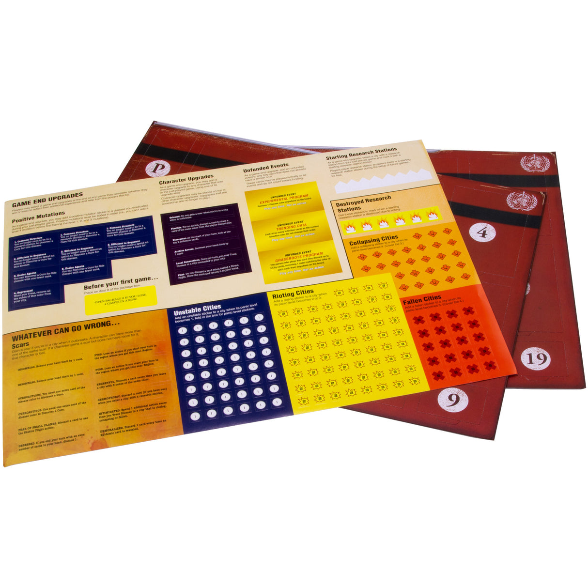 Pandemic: Legacy: Season 1 (Red Edition) game components and cards