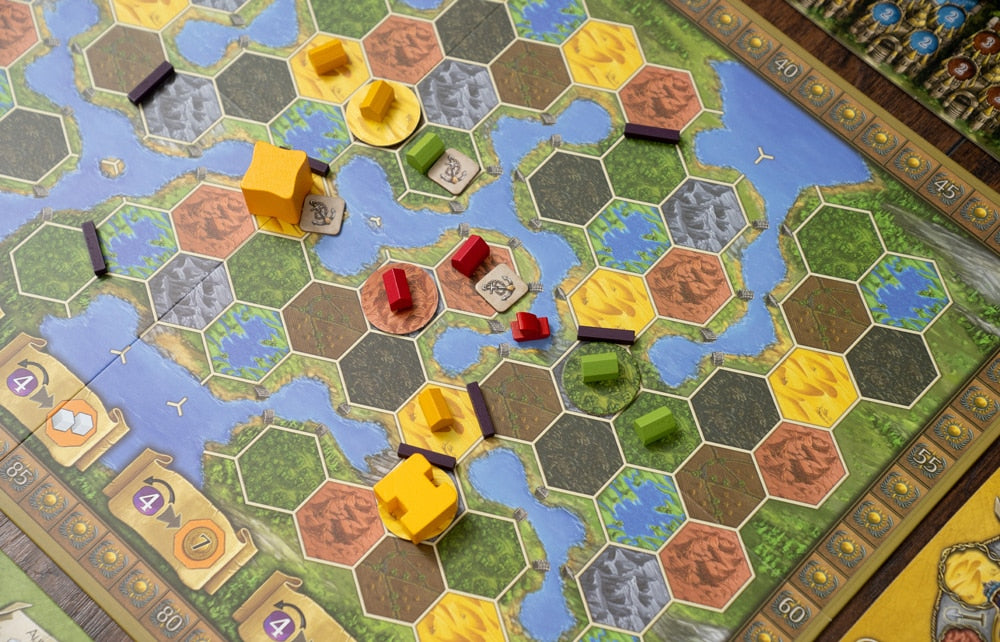 Terra Mystica: Merchants of the Seas Expansion game board and ships