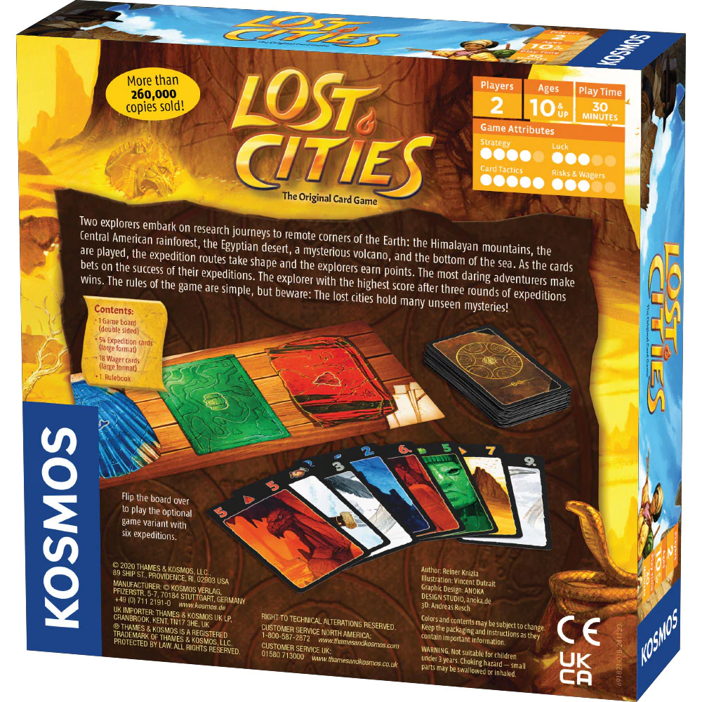 Lost Cities Card Game w/6th Expedition