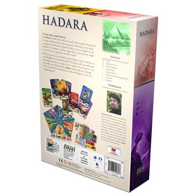 Hadara gameplay setup with player boards