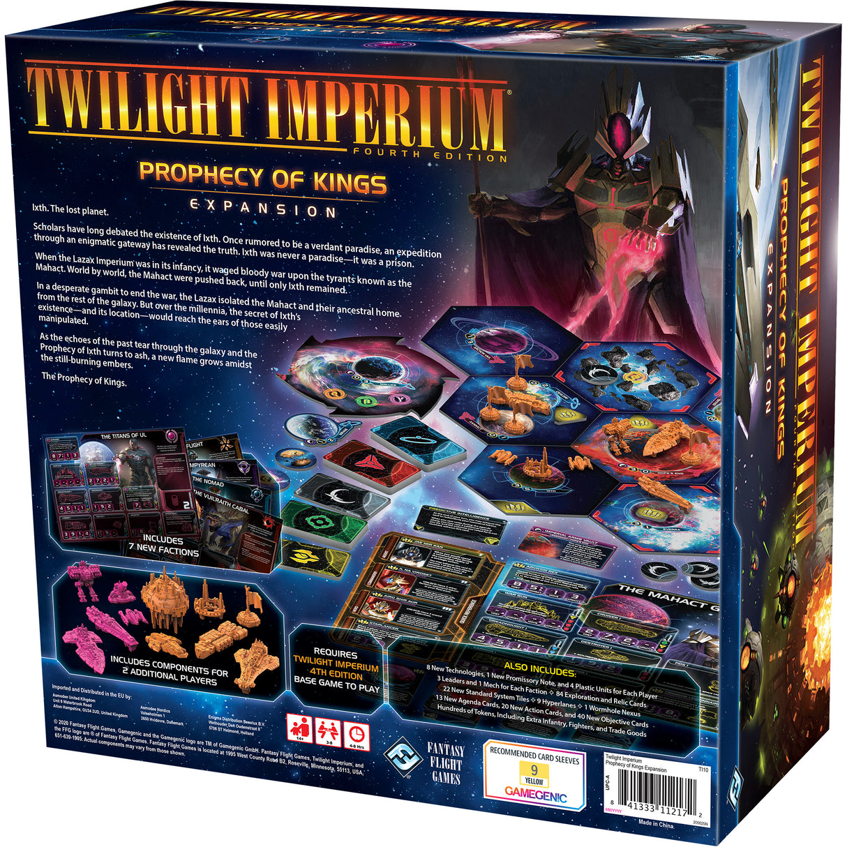 Twilight Imperium: Prophecy of Kings box contents and components