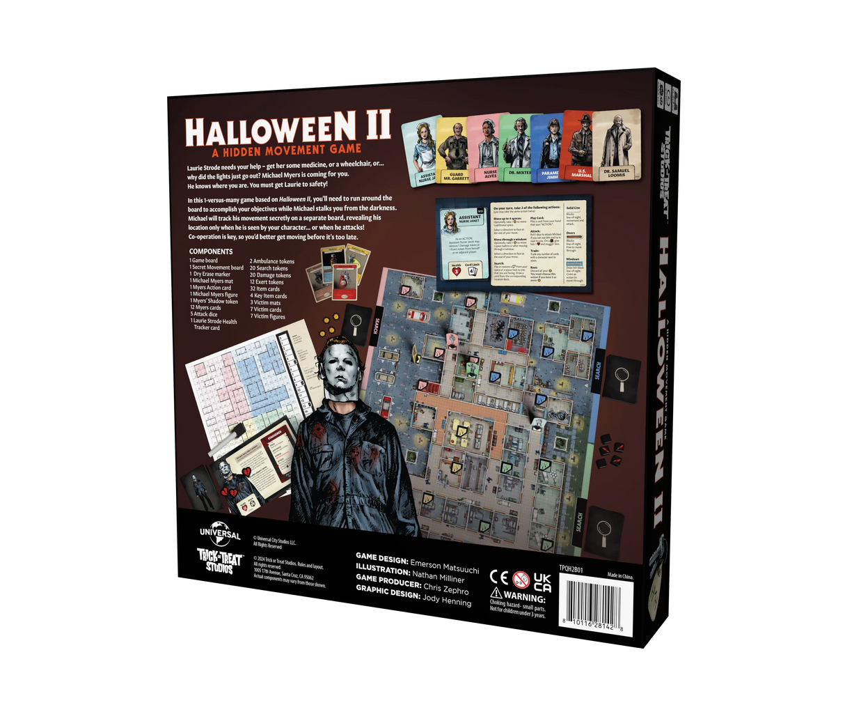 Halloween 2 - Hidden Movement Game action cards and movement mechanics
